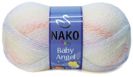 Пряжа Nako BABY ANGEL 70255 сир/желт/оранж