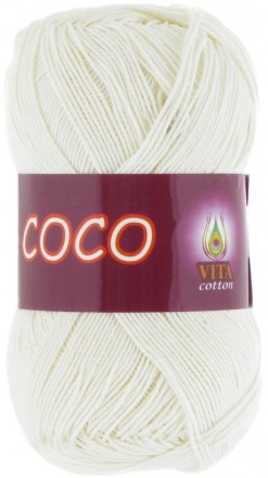 Пряжа Vita cotton COCO 3853 молочный