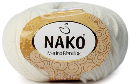 Пряжа Nako MERINO BLEND DK 208 белый