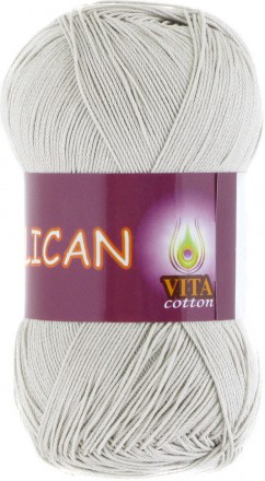Пряжа Vita cotton PELICAN 3965 св.серый