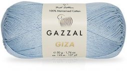 Пряжа Gazzal GIZA 2474 голубой (5 мотков)