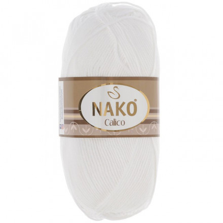 Пряжа Nako CALICO 208 белый