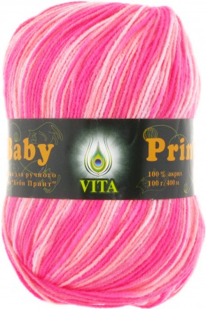 Пряжа Vita BABY PRINT 4890 розовый