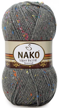 Пряжа Nako SUPER INCI HIT TWEED 790 серый