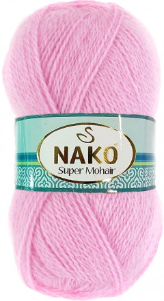 Пряжа Nako SUPER MOHAIR 229-118 неж.розовый