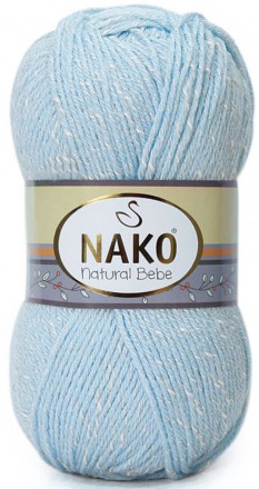 Пряжа Nako NATURAL BEBE 6648 голубой