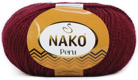 Пряжа Nako PERU 999 бордо