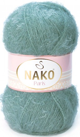Пряжа Nako PARIS 4229 серо-зеленый