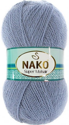 Пряжа Nako SUPER MOHAIR 1986-1349 серо-голубой