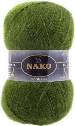 Пряжа Nako MOHAIR DELICATE 263-6126 т.зеленый