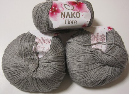 Пряжа Nako FIORE 11239 серый
