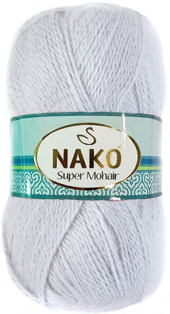 Пряжа Nako SUPER MOHAIR 2549-1355 св.серый