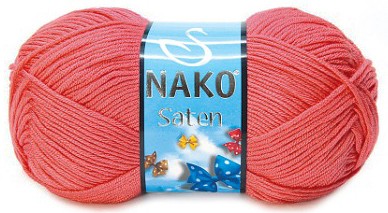 Пряжа Nako SATEN 3655 коралл