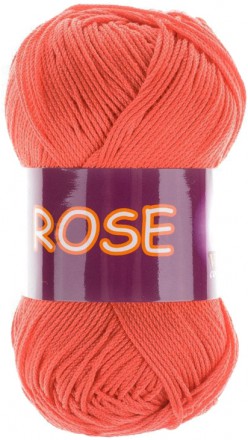 Пряжа Vita cotton ROSE 4252 красно-оранжевый