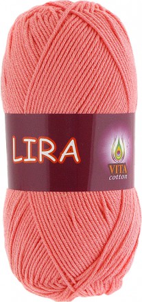 Пряжа Vita cotton LIRA 5023 розовый коралл