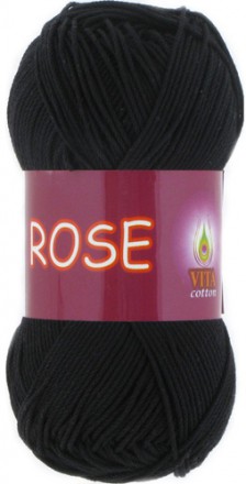 Пряжа Vita cotton ROSE 3902 черный