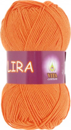Пряжа Vita cotton LIRA 5029 оранжевый коралл
