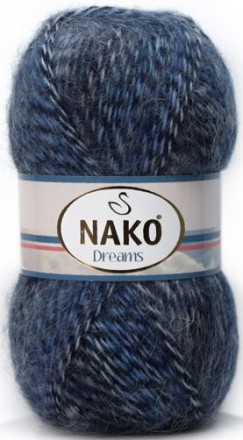 Пряжа Nako DREAMS 70019-77 синий