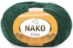 Пряжа Nako PERU 3601 т.зеленый