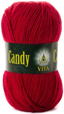 Пряжа Vita CANDY 2536 красная ягода