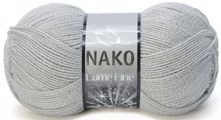 Пряжа Nako LAME FINE 130 G серый