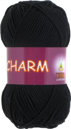 Пряжа Vita cotton CHARM 4152 черный