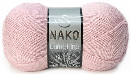 Пряжа Nako LAME FINE 10639 SE розовая пудра