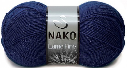 Пряжа Nako LAME FINE 148 P синий