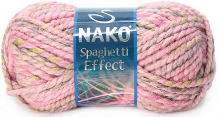 Пряжа Nako SPAGHETTI EFFECT 75534 розовый меланж
