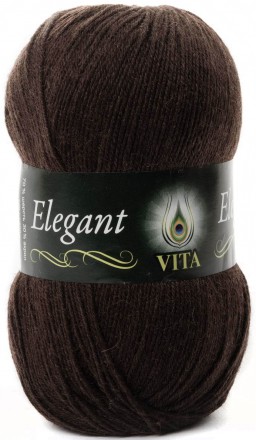 Пряжа Vita ELEGANT 2070 т.коричневый