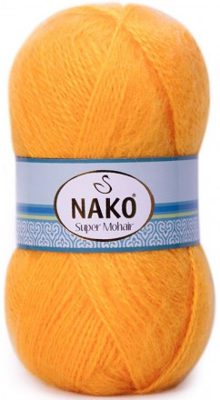 Пряжа Nako SUPER MOHAIR 2012 желтый