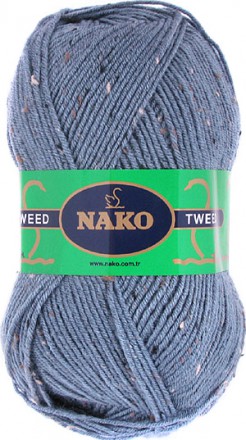 Пряжа Nako TWEED 1374 серо-голубой