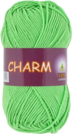 Пряжа Vita cotton CHARM 4502 яр.молодая зелень