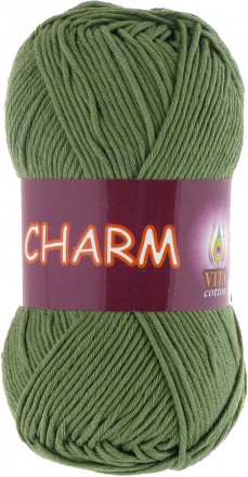 Пряжа Vita cotton CHARM 4190 т.зеленый