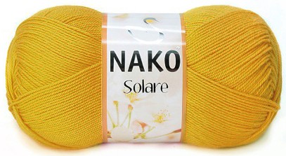 Пряжа Nako SOLARE 1380 т.желтый