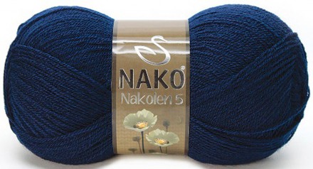 Пряжа Nako NAKOLEN 5 148 т.синий