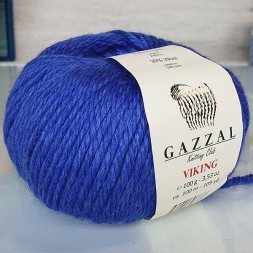 Пряжа Gazzal VIKING 4026 синий (4 мотка)