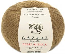 Пряжа Gazzal PERU ALPACA 2303 т.бежевый (10 мотков)