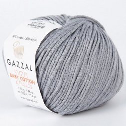 Пряжа Gazzal BABY COTTON XL 3430 серый (10 мотков)