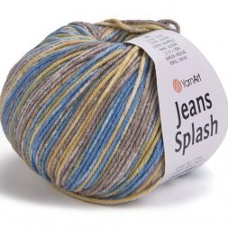 Пряжа Yarnart JEANS SPLASH 960 св.кор/желт/бир (5 мотков)
