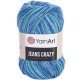 Пряжа Yarnart JEANS CRAZY 8212 гол/василек/бирюза (5 мотков)