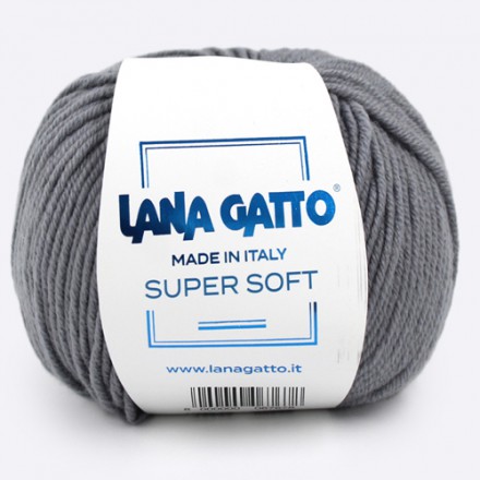 Пряжа Lana Gatto SUPER SOFT 14433 серый стальной