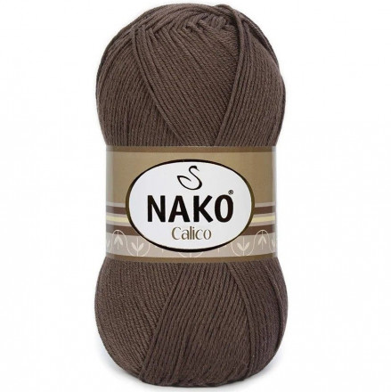 Пряжа Nako CALICO 6962 коричневый