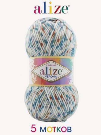 Пряжа Alize VERONA 7811 принт (5 мотков)