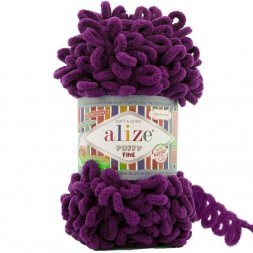 Пряжа Alize PUFFY FINE 111 баклажан (5 мотков)