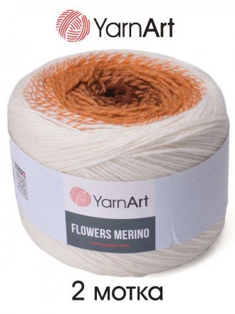Пряжа Yarnart FLOWERS MERINO 559 принт (2 мотка)