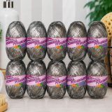 Пряжа для мочалок ДЛЯ ДУШИ И ДУША серебро (10 мотков по 45 гр)
