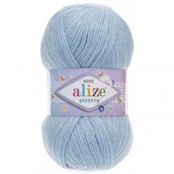 Пряжа Alize SEKERIM BEBE 183 св.голубой (5 мотков)