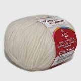 Пряжа Троицкая ФИДЖИ 01 белый (5 мотков)