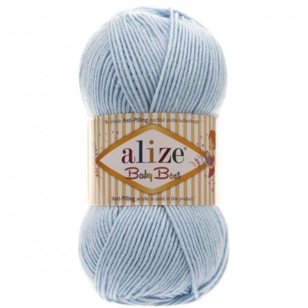 Пряжа Alize BABY BEST 40 голубой (5 мотков)